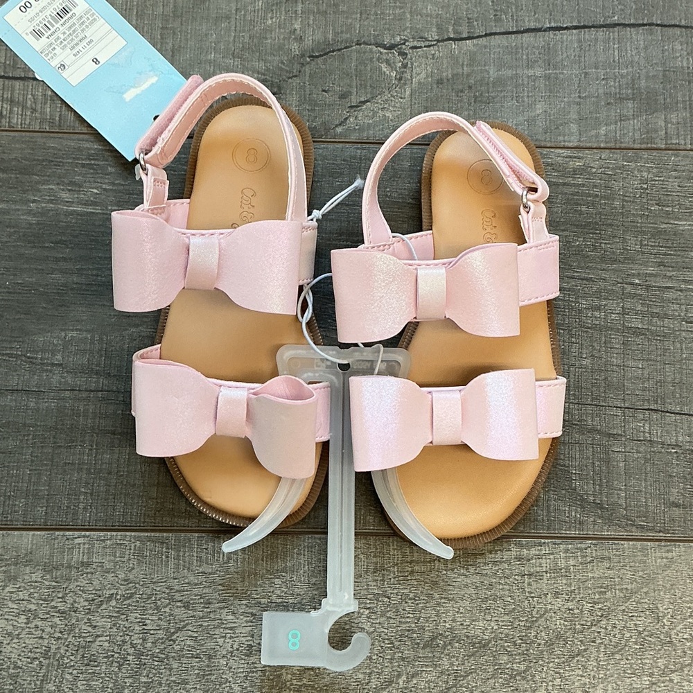Cat & Jack Light Pink Bow Sandals